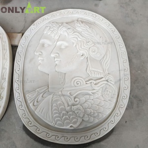 Decorazione di pietra bianca con Design personalizzato di alta qualità con disegno personalizzato scultura in rilievo dell'uomo - Product Image 4