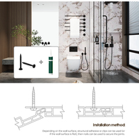 Panneaux muraux de douche en PVC imperméable, imitation marbre, carreaux durables en vinyle composite pour la décoration intérieure de la salle de bain