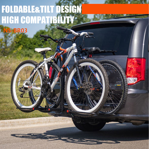 <span class=keywords><strong>Plateau</strong></span> universel en acier pliable <span class=keywords><strong>pour</strong></span> porte-vélos monté sur attelage, <span class=keywords><strong>pour</strong></span> deux vélos électriques, vélos, fourgonnettes, pick-up, voitures, SUV, camions, porte-bagages arrière - Product Image 4