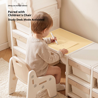 Mueble de Almacenamiento con Forma de León, Organizador Modular de Juguetes para Niños, Escritorio de Estudio Expandible, Armario Infantil, Organizador de Juguetes