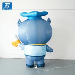 Mascota de dibujos animados inflable personalizada Un búho con uniforme de soltero Mascota inflable de la escuela - Product Image 5