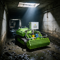 Robot d'aspiration de boue à débit de 100 m³/h avec levage vertical de 30 m pour applications d'égouts et de fosses à haute pression