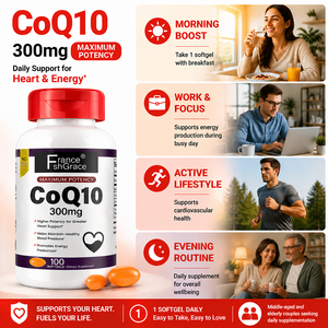 Suplemento de Coenzima Q10 de Marca Privada Shecome, 100 Porciones, 300 mg, para una Alta Absorción, Apoyo a la Salud del Corazón, Suplemento Energético - Product Image 2