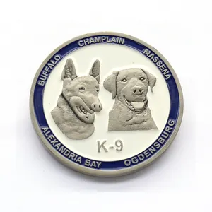 Золотистые и Серебристые памятные монеты с забавной милой собакой, коллекционные памятные монеты с собакой
