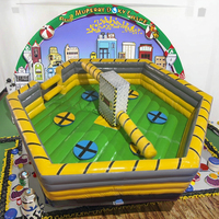 Château gonflable de défi de fusion pour 6 personnes, équipement de jeu sportif d'extérieur gonflable très populaire