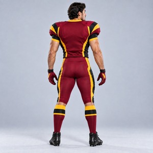Uniforme de Fútbol Americano Reflectante y Transpirable de Primera Calidad, Personalizado, en Tela de Poliéster, Estilo Jersey Unisex, OEM/ODM - Product Image 6
