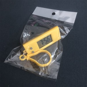 Mini Digital Keychain Clock Rectangle Battery Powered Exam Study Electronic Timer Pendant Silent Alarm Clock With Strap - Product Image 1