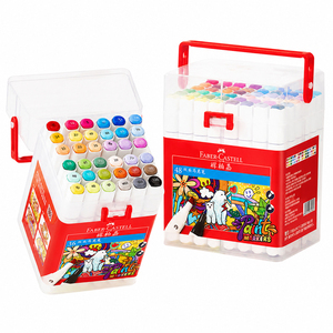 <span class=keywords><strong>Faber</strong></span>-<span class=keywords><strong>Castell</strong></span> China – Ensemble de <span class=keywords><strong>marqueurs</strong></span> à double tête 36-48 couleurs, à base d'huile, résistants à l'eau, modèle 553636, pour les arts pour enfants et l'art de l'anime - Product Image 1