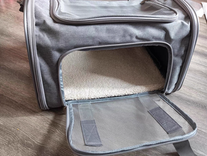 Hãng hàng không được phê duyệt tùy chỉnh màu sắc logo có thể gập lại xách tay mềm <span class=keywords><strong>Pet</strong></span> tàu sân bay Dog Cat Túi du lịch 17*11*11in/16*10 * 10in royaumann - Product Image 5