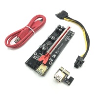 Extensor de Tarjeta PCI-E X16 1x a 16x DYD TECH VER009S con Adaptador de Cable de Alimentación SATA de 15 Pines a 6 Pines para Ranuras PCI-E 1x/4x/8x/16x
