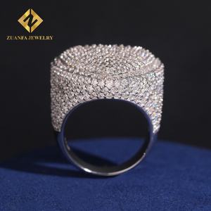 New Arrival Luxury Iced Out VVS1 Moissanite Diamond <b>Ring</b> Fashion Hip Hop Style <b>Men</b> Pass Diamond Tester Custom 925 <b>Silver</b> GRA - Product Image 5