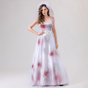 Disfraz de Novia Fantasma para Halloween, Carnaval, Fiesta, Baile, Actuación, Disfraz de Zombi Manchado de Sangre para Mujer, Vestido de Novia - Product Image 2