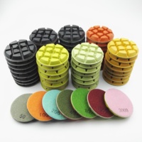 Graine de 3 pouces # Disques de polissage diamantés 50-3000 pour sols, disques de ponçage à liant résineux pour le renouvellement et le lustrage du granit, du marbre, du terrazzo et du béton