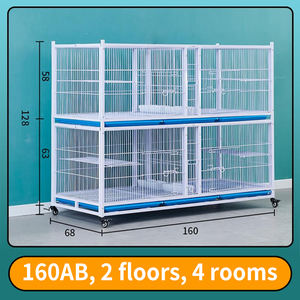 Jaula Reforzada Plegable <span class=keywords><strong>de</strong></span> Múltiples Capas para <span class=keywords><strong>Cría</strong></span> <span class=keywords><strong>de</strong></span> Palomas con Bandeja <span class=keywords><strong>de</strong></span> Plástico, Lujosa Casa para Pájaros <span class=keywords><strong>de</strong></span> Balcón - Product Image 2