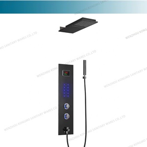 Chất lượng cao thép không gỉ trong tường gắn vòi hoa sen bảng điều chỉnh cột LED thông minh hiển thị kỹ thuật số cho nhiệt độ thời gian mưa cho biệt thự - Product Image 5