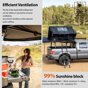 Carpa de Techo para Auto YOUNGHUNTER, para 3-4 Personas, Automática, Techo Rígido Extensible, para las Cuatro Estaciones, Una Habitación, Doble Capa, Impermeable, para Acampar - Product Image 4