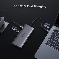 Revodok Pro 109 UGREEN Hub USB C 9 en 1, station d'accueil, 10 Gbps USB C 3.2, alimentation 100 W, lecteur de cartes SD/TF pour ordinateur