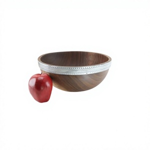 Bol à mélanger en bois de qualité supérieure, design magnifique, forme ronde, pour la présentation des aliments, destiné aux grossistes. - Product Image 1