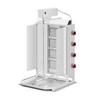 Machine à shawarma au gaz professionnelle à 3 brûleurs, machine à shawarma rotative automatique, rotation manuelle, prix abordable, pour doner kebab