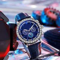 Montre automatique mécanique de luxe pour homme en acier inoxydable avec logo personnalisé, phases de lune lumineuses, affichage jour/date - Vente directe usine