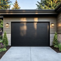 Porte de garage automatique à enroulement en alliage d'aluminium fini, pour villa moderne