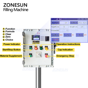 Zonesun ZS-AFC22 bán tự động chống cháy nổ kim loại có thể acrylic sơn xô định lượng trọng lượng điền máy đóng nắp - Product Image 2