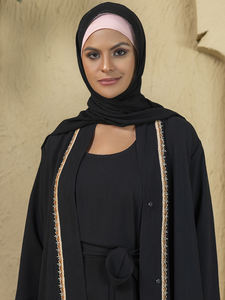 Vêtements pour femmes, best-sellers, robe musulmane décontractée brodée, abaya, hijab, kimono, robe longue à manches longues, ensemble arabe de Dubaï pour l'Aïd - Product Image 5