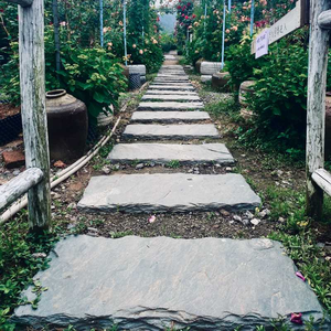 Usine En Gros Pierre Naturelle Moderne Pas À Pas 100% <span class=keywords><strong>Ardoise</strong></span> Naturelle Écologique Durable <span class=keywords><strong>Grande</strong></span> Taille pour Cour Villas Jardins - Product Image 2