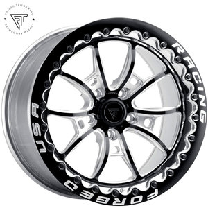 ล้อรถแข่งน้ำหนักเบาสีดำแบบฟอร์จ 15x8J 15x4 20x10J อลูมิเนียมบีดล็อค แดร็ก 5x4.5 7.9 แบ็คสเปซ 100 มม. - Product Image 6