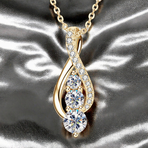 Collar Minimalista de Plata de Ley 925 con Moissanita, Joyería de Moda para Ocasiones Especiales, Cumpleaños, Día de San Valentín, Día de la Madre - Product Image 2