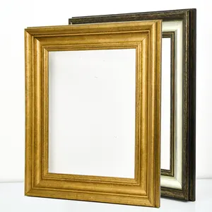 Customize Size Solid Pine Wood Frame Moulding Gold Foil Oil Painting Frames 16x20 A2 A3 A4 Picture Frame for Home Decoration