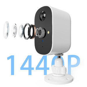 กล้องไวไฟพลังงานแสงอาทิตย์กลางแจ้ง 1440P มองเห็นในเวลากลางคืน ตรวจจับความเคลื่อนไหว อินเตอร์คอมเสียง บันทึกข้อมูลบนคลาวด์ กล้องรักษาความปลอดภัยใช้พลังงานต่ำ - Product Image 1