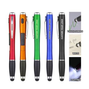 1.0mm Black <b>LED</b> Light Plastic Ballpoint Pen with Modern Design Customizable Logo Stylish Sports Body for Office/School Use - Product Image 2