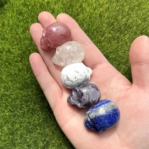 Kindfull Hot Sell 3Cm Natuurlijke Helende Stenen Diverse Kristallen Snijdende Schedels Voor Geschenken