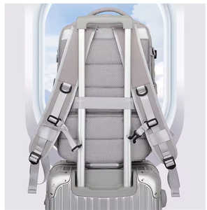 यूनिसेक्स बड़ी क्षमता यूएसबी चार्जिंग पोर्ट ट्रैवल बैग शॉर्ट ट्रिप बिजनेस लैपटॉप के साथ सामान बैकपैक कैरी - Product Image 3