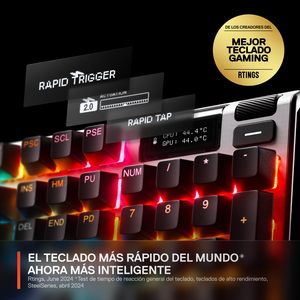 Clavier de jeu filaire magnétique SteelSeries <span class=keywords><strong>Apex</strong></span> Pro Gen <span class=keywords><strong>3</strong></span> pleine taille 104 touches avec interrupteurs à effet Hall <span class=keywords><strong>3</strong></span>.0 – Clavier mécanique - Product Image 2