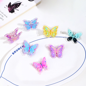 NASNAK - Clips de Papel Acrílicos Transparentes de Doble Cara con Diseño de Mariposa, Multifuncionales, para Libros de Información Estudiantil y Papelería - Product Image 1
