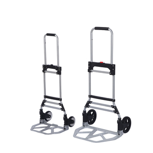 Foldable Aluminum Hand Cart <b>Platform</b> <b>Trolley</b> 2 Wheel Movable Carrier for Shopping Storage Industrial Use - Product Image 3