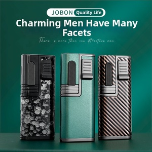 JOBON logotipo personalizado Metal humo cigarrillo venta al por mayor <span class=keywords><strong>gas</strong></span> butano Jet llama cigarro antorcha encendedor - Product Image 2