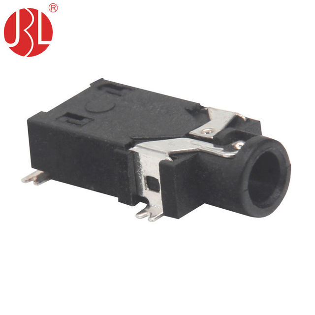 SMT SMT-TR 4-Pole TRRS Audio Jack 2.5mm Right Angle 3-Pole TRS Headphone Connector Brass Aluminum for Power Wire Connections