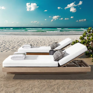 Tumbona reclinable de aluminio blanco para exteriores, tumbonas pesadas de China para piscina, tumbona gris personalizada - Product Image 1