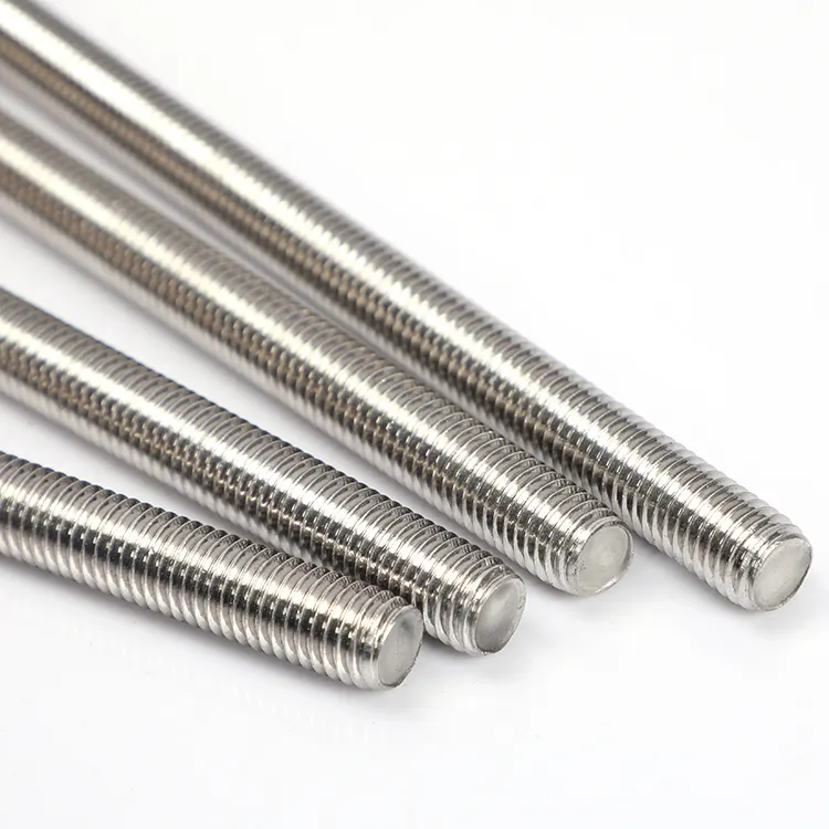 Saplama cıvata üreticileri profesyonel özelleştirilmiş DIN 975 201 304 316 paslanmaz çelik dişli çubuk inşaat bina için tam iplik