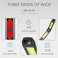 Portable USB Rechargeable Magnétique Mécanicien LED Lumières De Travail Pliable Réparation De Voiture Fix D'urgence Travail Lampe De Poche