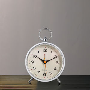 Cincin gantung 4 inci, jam Alarm meja kelas tinggi penunjuk kreatif anak-anak pelajar mewah cahaya Eropa logam Modern - Product Image 4
