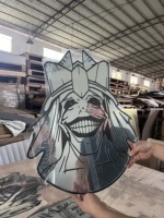 Miroir Acrylique de Luxe de Style Moderne Écologique avec Adhésif 3D Personnalisé Design Cœurs Chromés pour la Décoration Intérieure