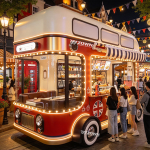 Modern Electric Mobile Food Truck Mobile Coffee <b>Cart</b> Trailer Food Truck Snack <b>Cart</b> <b>Candy</b> Station Stainless Steel Construction - Product Image 2
