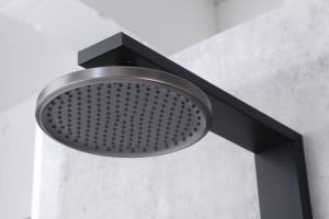 Robinet <span class=keywords><strong>de</strong></span> salle <span class=keywords><strong>de</strong></span> bain mural Lano Ensemble <span class=keywords><strong>de</strong></span> <span class=keywords><strong>douche</strong></span> à bouton-poussoir noir mat en acier inoxydable - Product Image 3