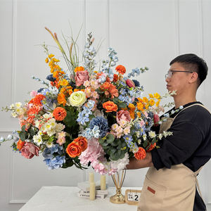 Wedding Centerpieces decor <b>Artificial</b> colorful Flower Ball Table Decorations Silk Rose Flower Ball Centerpieces - Product Image 1