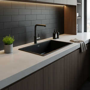 [BAEKJO] Évier en émail 860 NOIR au design minimaliste, rehaussant le style haut de gamme dans les espaces intérieurs. - Product Image 3