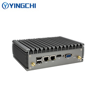 Mini PC sans ventilateur YINGCHI, OEM, économique, boîtier métallique intégré, processeur Pen-tium N100 J4125 N5059, NUC, ordinateur de bureau, Windows 11, mini PC industriel